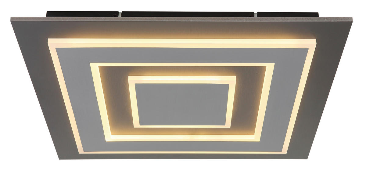 LED-TAKLAMPA 48/48/5,2 cm  - opal/grå, Basics, metall/plast (48/48/5,2cm)
