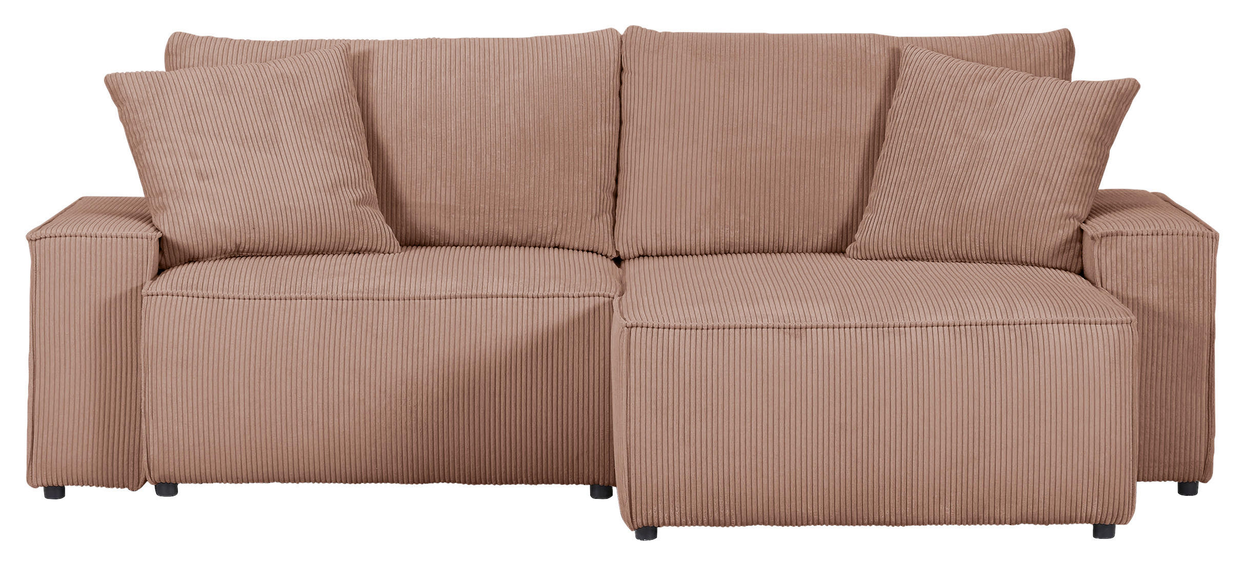 HÖRNSOFFA i manchester rosa  - svart/rosa, Klassisk, textil/plast (250/153cm) - MID.YOU