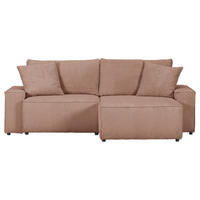 HÖRNSOFFA i manchester rosa  - svart/rosa, Klassisk, textil/plast (250/153cm) - MID.YOU