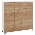 SCHUHSCHRANK  in 126/126/37 cm  - Chromfarben/Eichefarben, Design, Holz/Holzwerkstoff (126/126/37cm) - Dieter Knoll