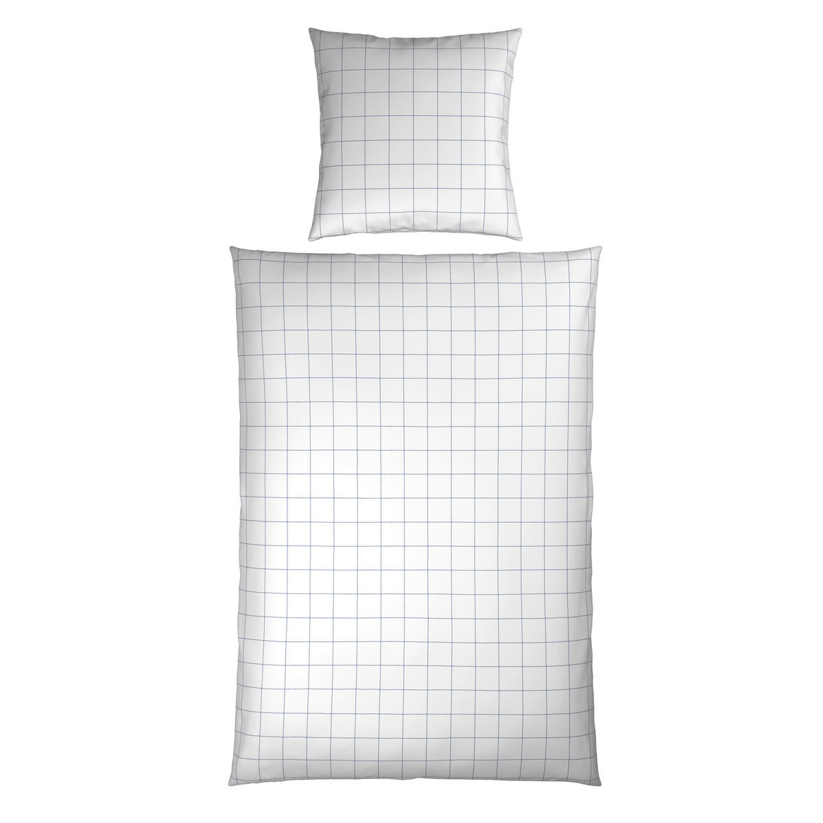 BETTWÄSCHE Satin 155/220 cm  - Blau/Weiß, Design, Textil (155/220cm) - Novel