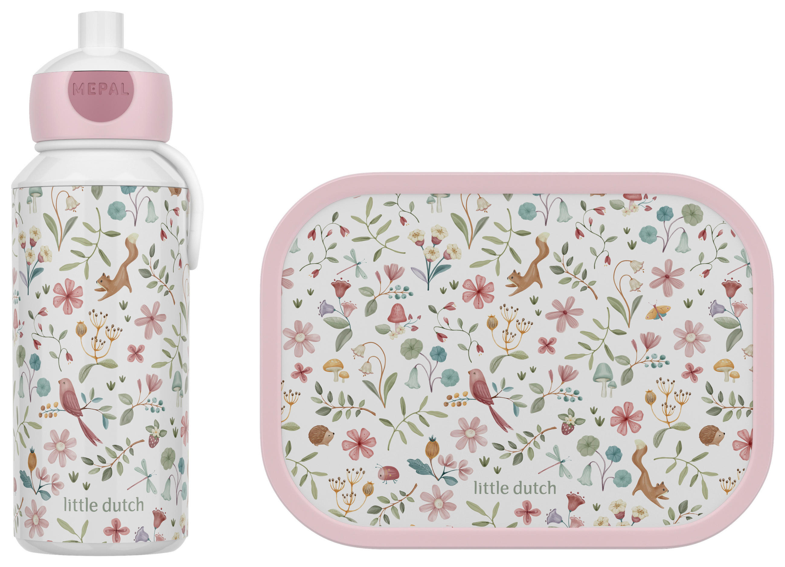 PAUSENSET lunchset campus (pu+bd) - fairy wonders - Hellrosa/Multicolor, KONVENTIONELL, Kunststoff (20,5/7,5/18,8cm) - Mepal