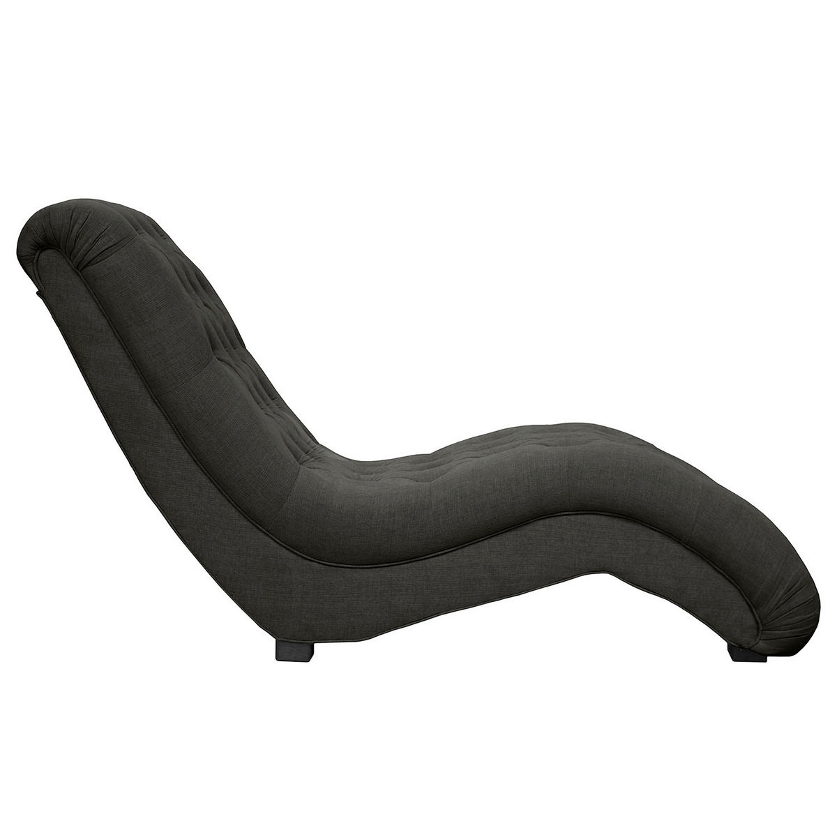 RELAXLIEGE Mikrofaser Anthrazit  - Anthrazit/Schwarz, Design, Kunststoff/Textil (67/90/159cm) - P & B