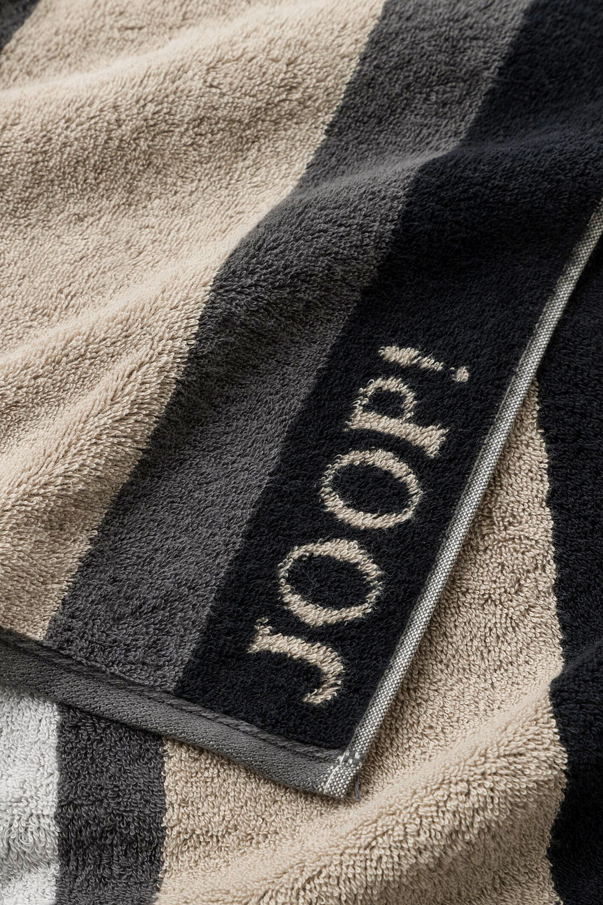 DUSCHTUCH 80/150 cm VIBE STREIFEN  - Beige, Basics, Textil (80/150cm) - Joop!
