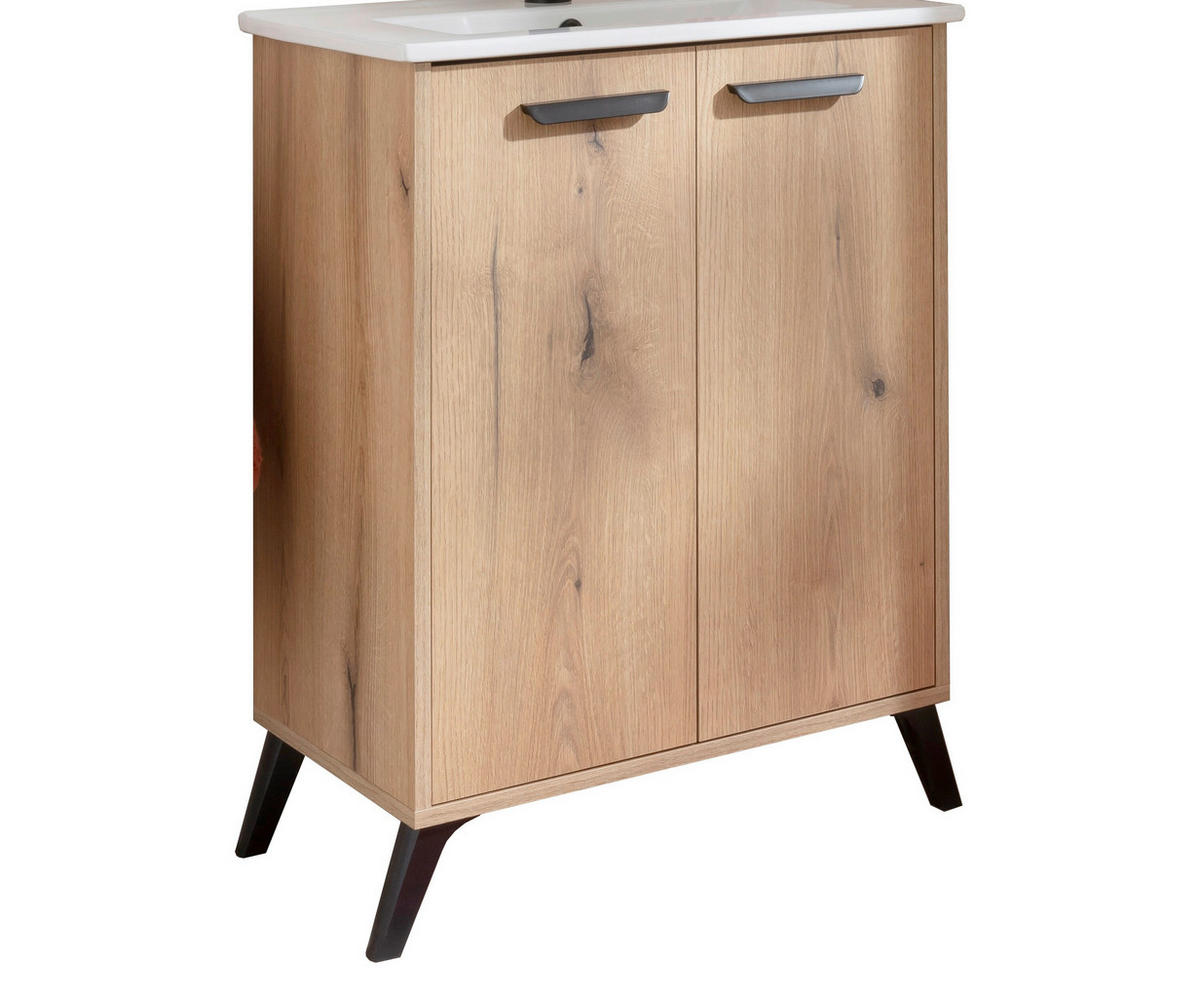 KUPAONICA   - bijela/boje hrasta, Basics, drvni materijal/keramika (61/84/40cm)