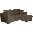 ECKSOFA Braun Webstoff  - Braun, KONVENTIONELL, Holz/Textil (170/235cm) - Carryhome