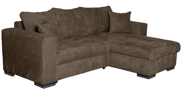 ECKSOFA Braun Webstoff  - Braun, KONVENTIONELL, Holz/Textil (170/235cm) - Carryhome