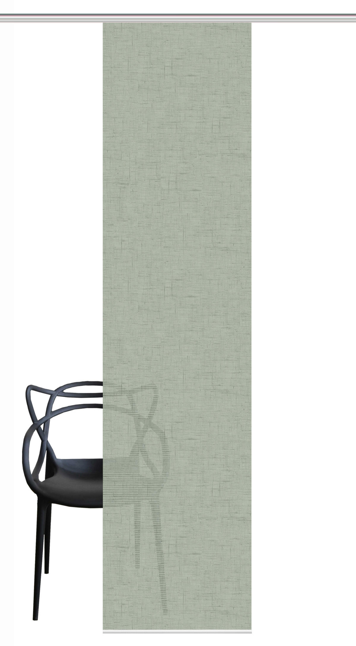 FLÄCHENVORHANG   halbtransparent   60/260 cm  - Salbeigrün, Basics, Textil (60/260cm)