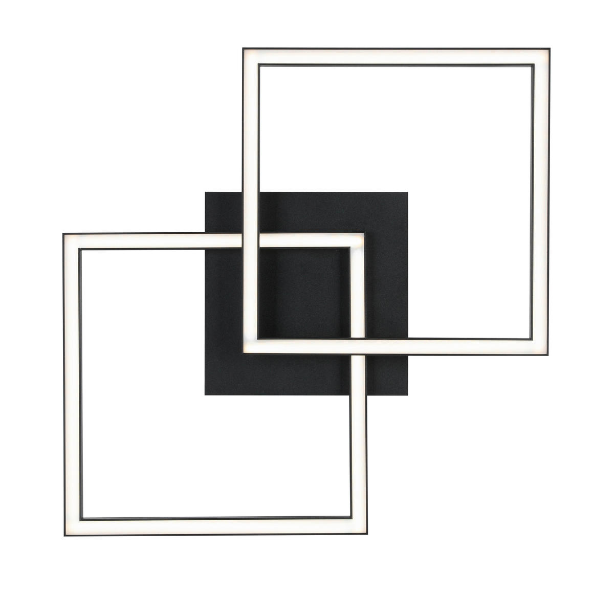 LED PLAFONJERA - bela/crna, Trendi, metal/plastika (53,2/33,4/7,5cm) - Boxxx