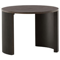 COUCHTISCH furniert 60/60/45 cm rund Schwarz  - Schwarz, Design, Holz/Holzwerkstoff (60/60/45cm) - Livetastic