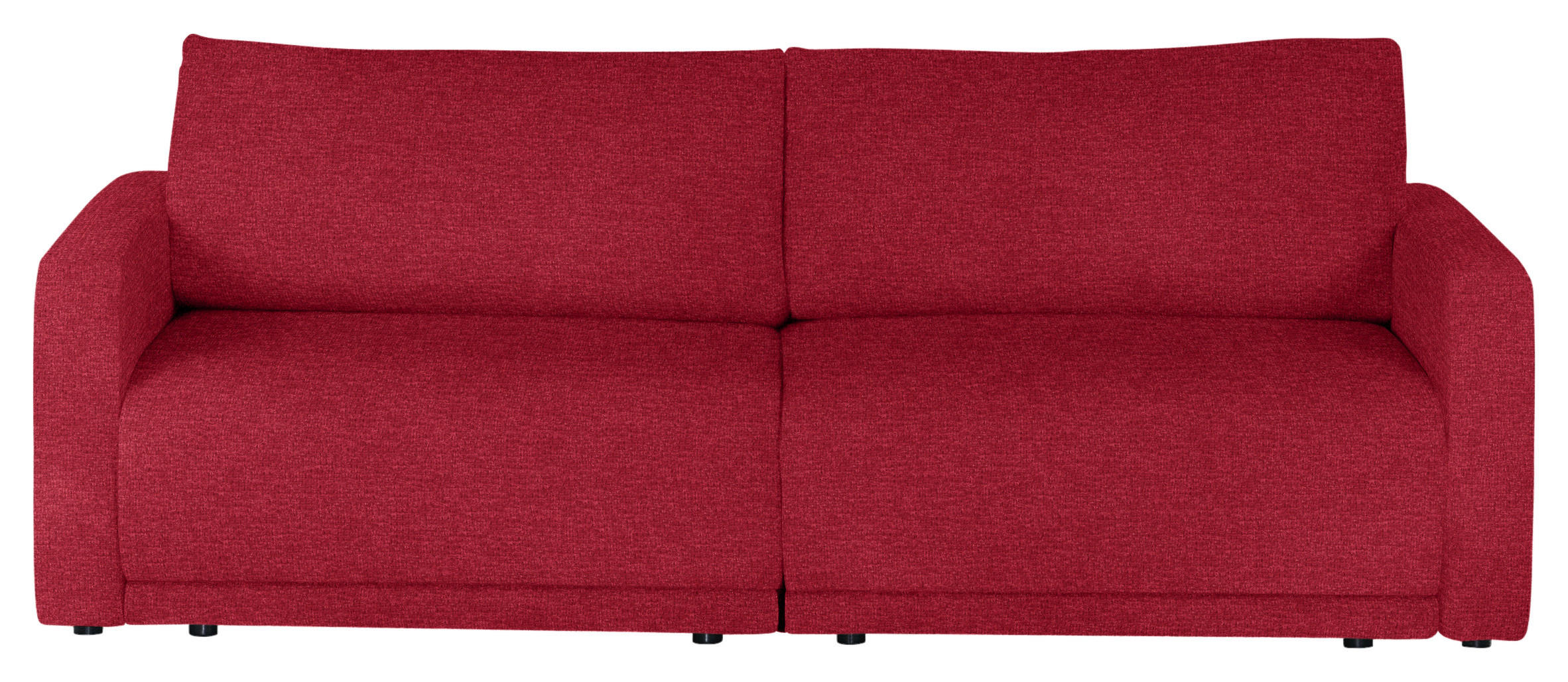 2,5-SITZER in Flachgewebe Rot  - Rot/Schwarz, Design, Kunststoff/Textil (240/70/125cm) - Xora