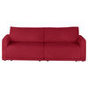 2,5-SITZER in Flachgewebe Rot  - Rot/Schwarz, Design, Kunststoff/Textil (240/70/125cm) - Xora