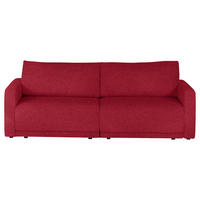 2,5-SITZER in Flachgewebe Rot  - Rot/Schwarz, Design, Kunststoff/Textil (240/70/125cm) - Xora