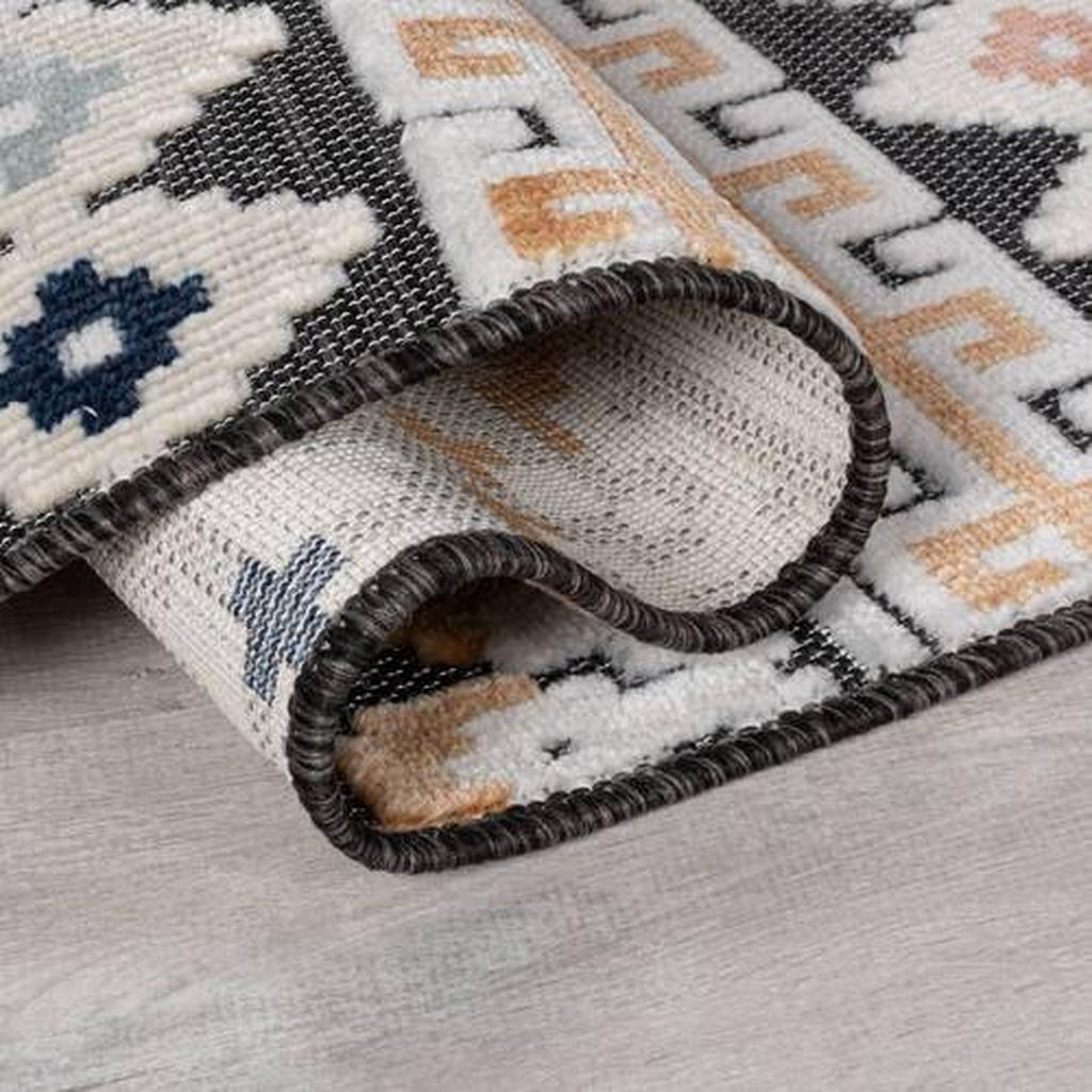 Thumbnail - Xora Outdoorteppich Plaza Outdoor, Dunkelblau, Textil, Floral, rechteckig, 160x230 cm, Reach, AZO-frei, wasserabweisend,...