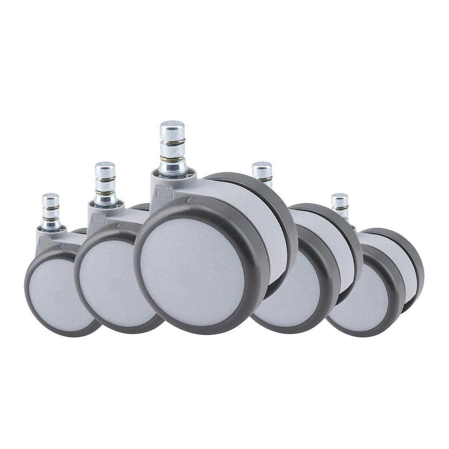 HJUL TILL SNURRSTOL 5 delar  - vit/grå, Basics, metall/plast (5/8,7/6cm) - MID.YOU