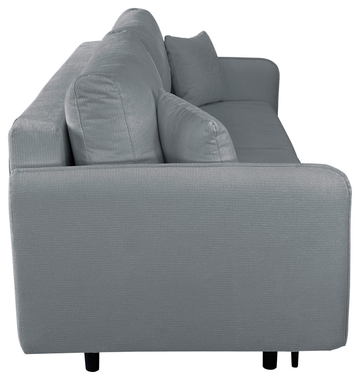 SCHLAFSOFA Webstoff Grau  - Schwarz/Weiß, Design, Holz/Kunststoff (216/96/102cm) - MID.YOU