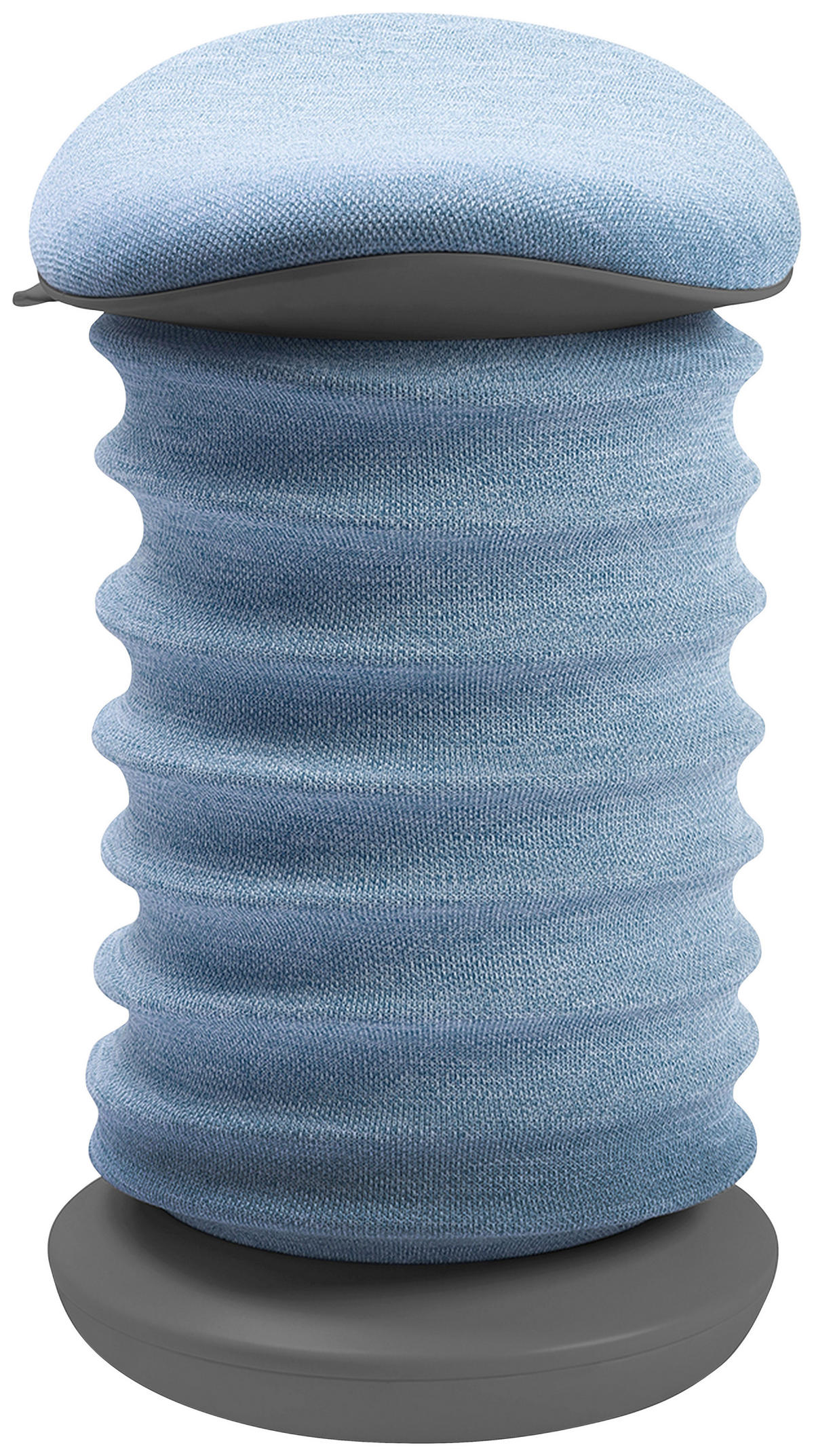 BÜROHOCKER 37,5/53-64/36 cm  - Grau/Hellblau, Design, Kunststoff/Textil (37,5/53-64/36cm) - Topstar