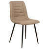 STUHL  in Eisen Leinenoptik Holz, Metall, Textil  - Schwarz/Braun, Design, Holz/Textil (45/86/55cm)