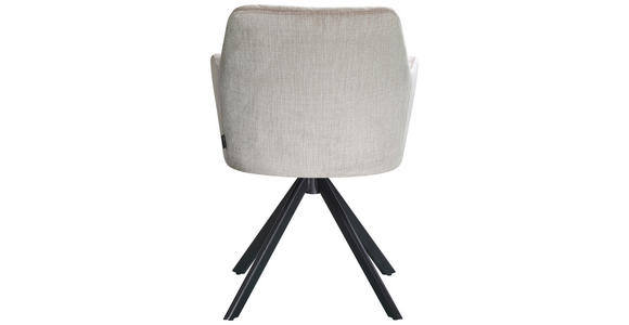 ARMLEHNSTUHL in Eisen Samt - Beige/Schwarz, Design, Textil/Metall (60/87/58cm) - Carryhome
