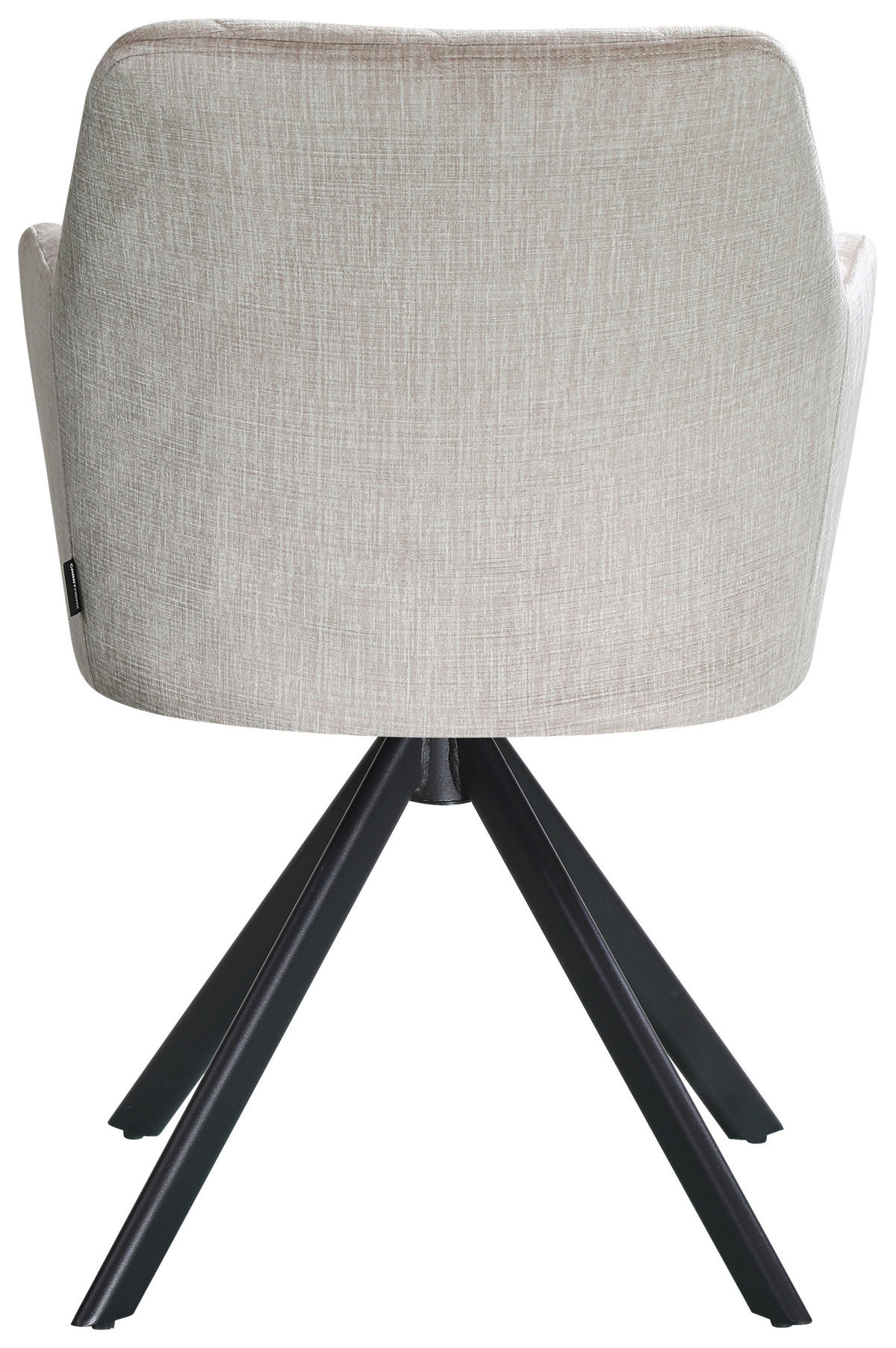 ARMLEHNSTUHL  in Eisen Samt  - Beige/Schwarz, Design, Textil/Metall (60/87/58cm) - Carryhome