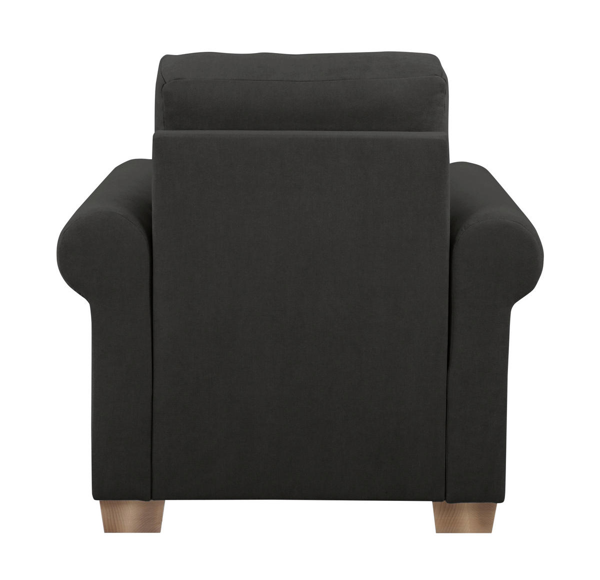 SESSEL in Schwarz  - Buchefarben/Schwarz, Design, Holz/Textil (93/89/82cm) - MID.YOU