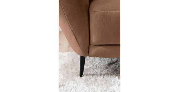 RÉCAMIERE Braun Chenille Zierkissen, Rücken echt  - Schwarz/Braun, KONVENTIONELL, Textil/Metall (224/70/97cm) - Hom`in