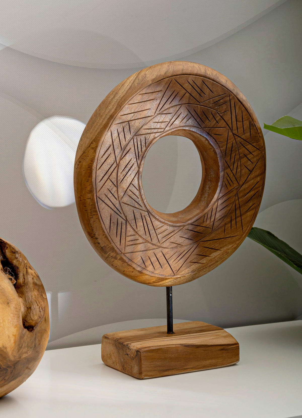 SKULPTUR - Braun, Basics, Holz (28/38/10cm)