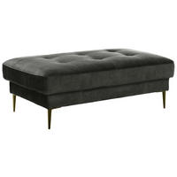 HOCKER in Textil Anthrazit  - Anthrazit/Schwarz, Modern, Textil (125/42/72cm) - Trendmanufaktur
