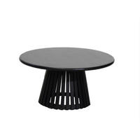 COUCHTISCH Mangoholz vollmassiv 80/40/80 cm rund Schwarz  - Schwarz, KONVENTIONELL, Holz (80/40/80cm) - Livetastic