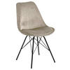 STUHL Samt Sandfarben  - Sandfarben/Schwarz, Trend, Textil/Metall (48,5/85,5/54cm) - Carryhome