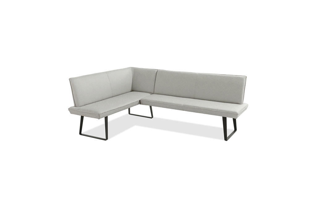GARTENECKBANK  - Anthrazit/Beige, Design, Textil/Metall (170/235cm)