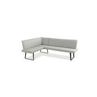 GARTENECKBANK  - Anthrazit/Beige, Design, Textil/Metall (170/235cm)