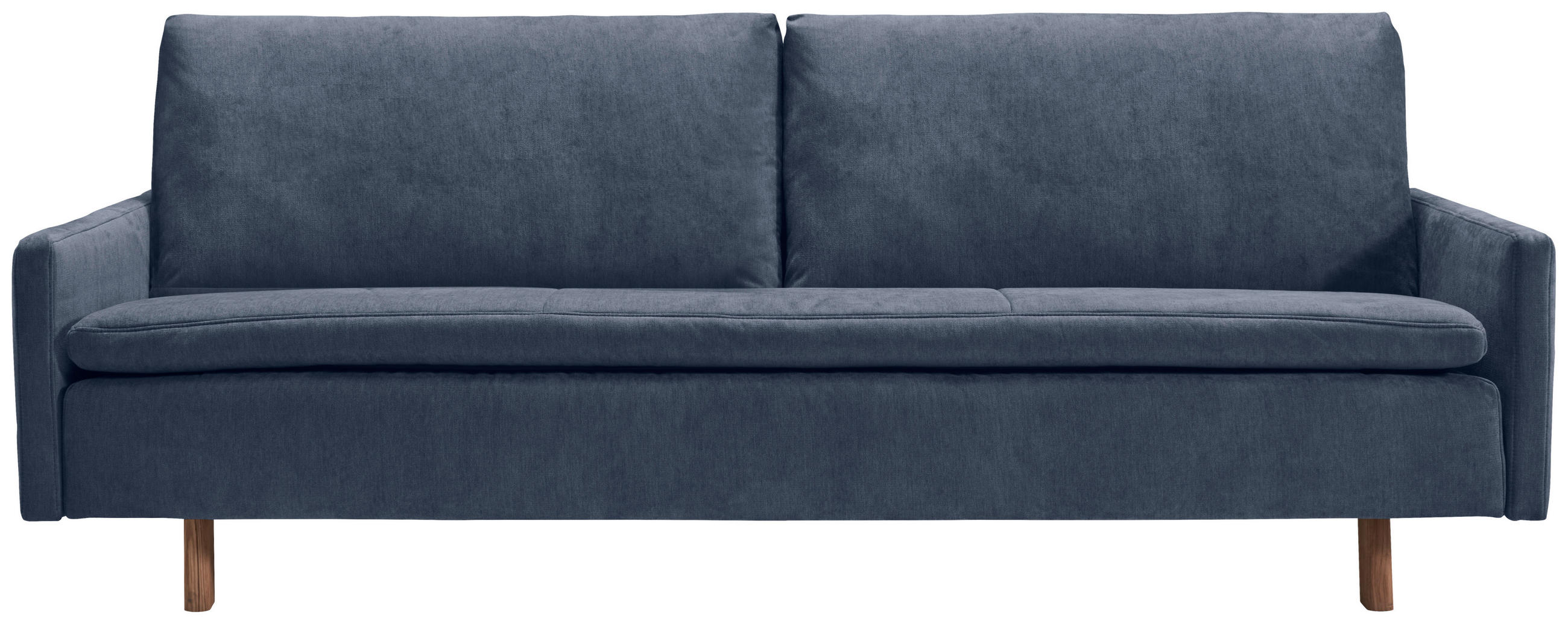 SCHLAFSOFA Flachgewebe Dunkelblau  - Eichefarben/Dunkelblau, KONVENTIONELL, Holz/Textil (220/85/98cm) - Carryhome