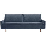 SCHLAFSOFA Flachgewebe Dunkelblau  - Eichefarben/Dunkelblau, KONVENTIONELL, Holz/Textil (220/85/98cm) - Carryhome