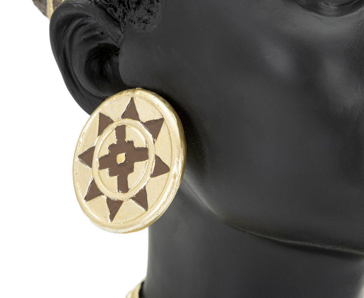 SKULPTUR - Goldfarben/Schwarz, Basics, Kunststoff (21.5/45/27.5cm)