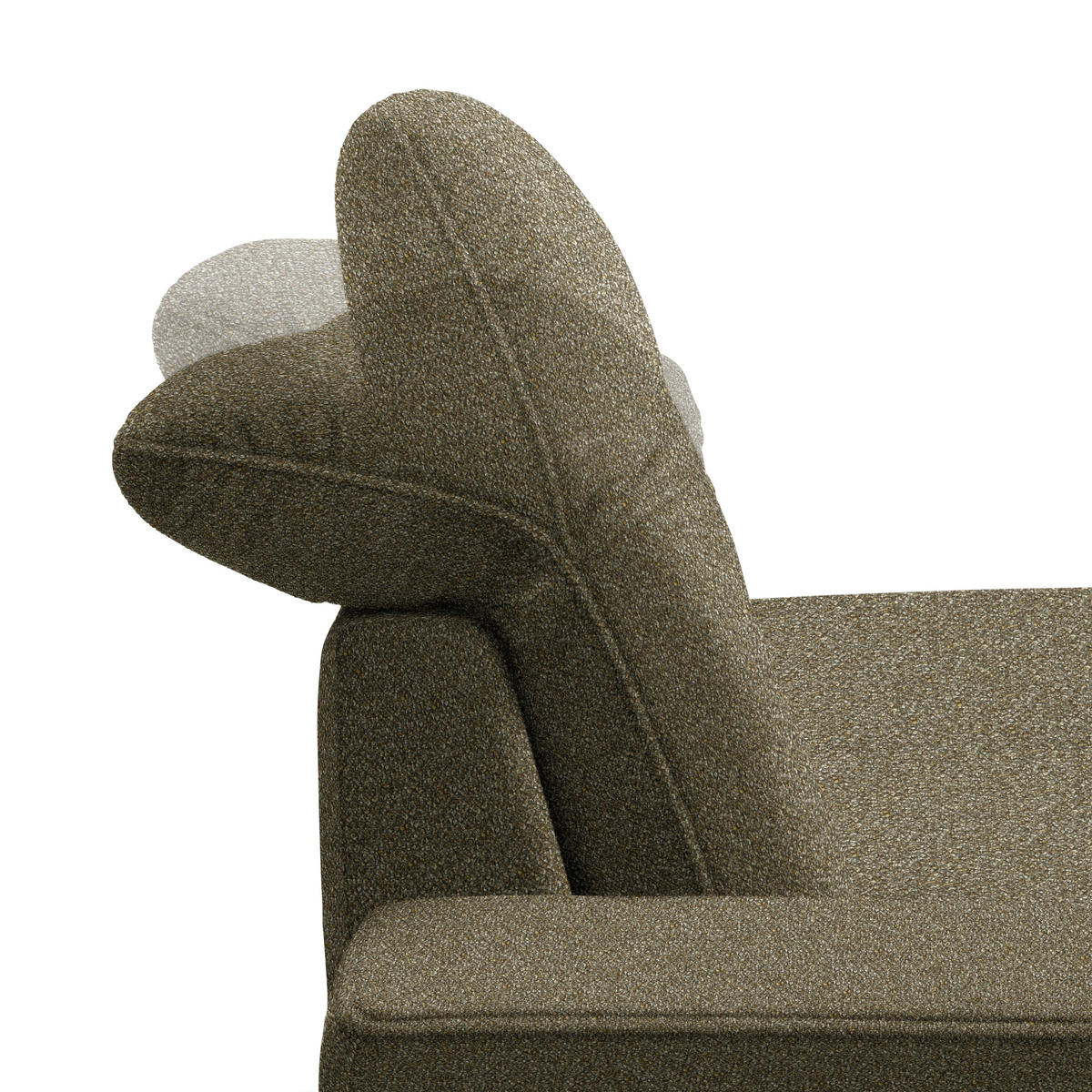ECKSOFA in Mikrofaser Khaki  - Khaki/Schwarz, Design, Textil/Metall (273/203cm) - Johann Jakob