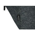 ECKSOFA in Chenille Grau  280/205 cm  - Schwarz/Grau, Design, Textil/Metall (280/205cm) - Xora