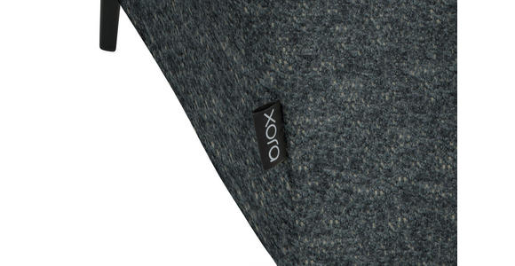 ECKSOFA in Chenille Grau 280/205 cm - Schwarz/Grau, Design, Textil/Metall (280/205cm) - Xora