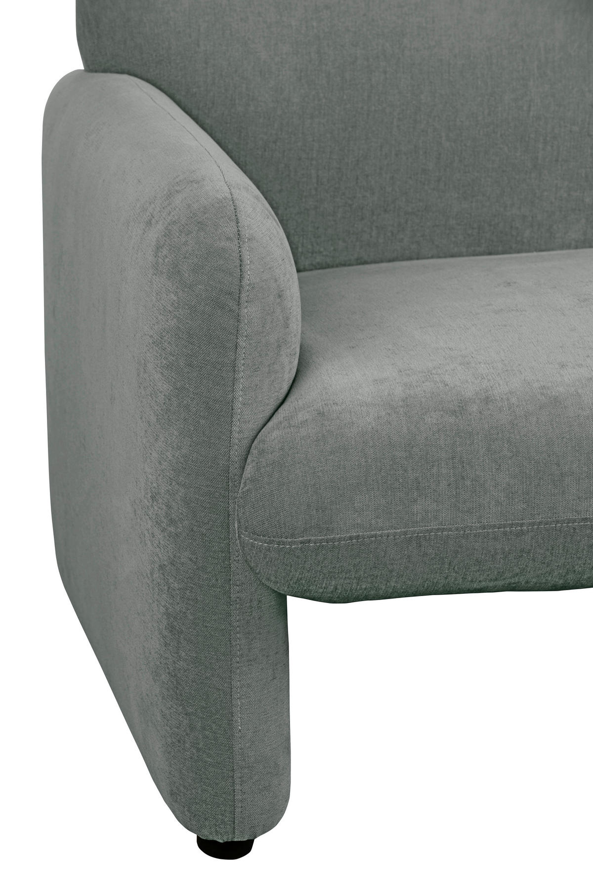 SESSEL in Samt Grau  - Schwarz/Grau, Design, Kunststoff/Textil (83/83/76cm) - MID.YOU