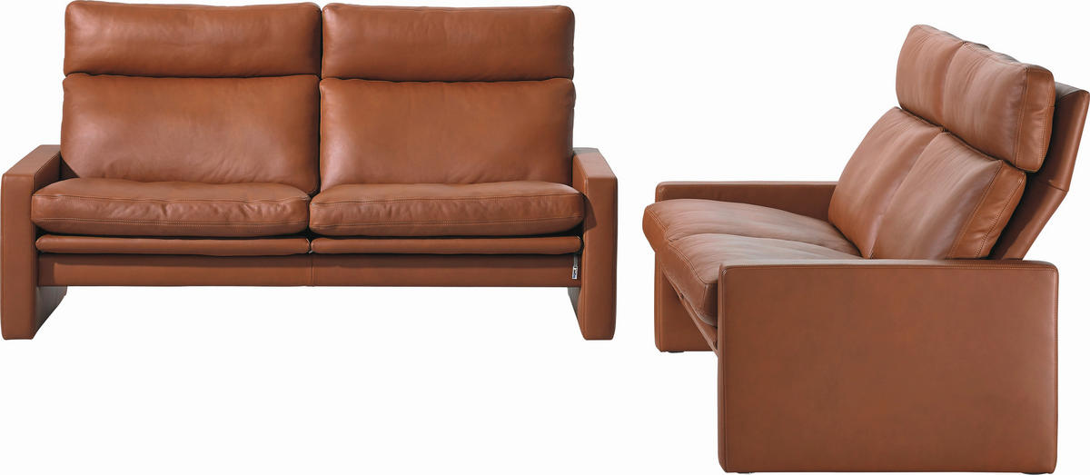 2-SITZER-SOFA Manhattan Echtleder Braun  - Braun, KONVENTIONELL, Leder (177/97/95cm) - Erpo