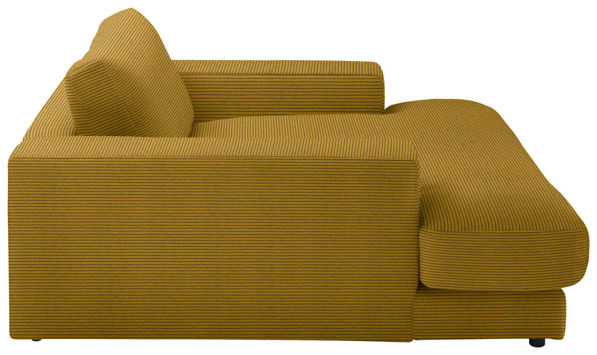 XXL-SESSEL in Feincord Goldfarben, Hellgrün  - Goldfarben/Schwarz, Design, Kunststoff/Textil (150/86/170cm) - Lomoco