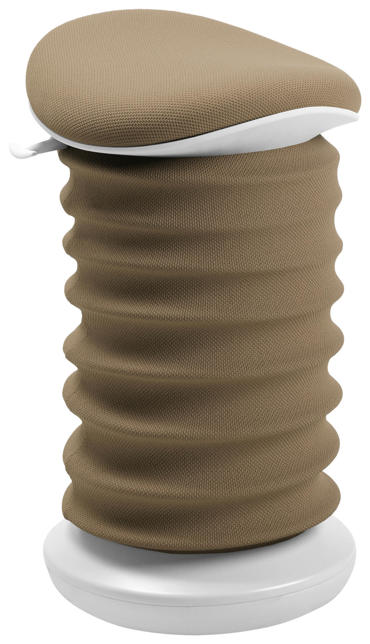 BÜROHOCKER Braun, Weiß  - Braun/Weiß, Design, Kunststoff/Textil (37,5/53-64/36cm) - Topstar