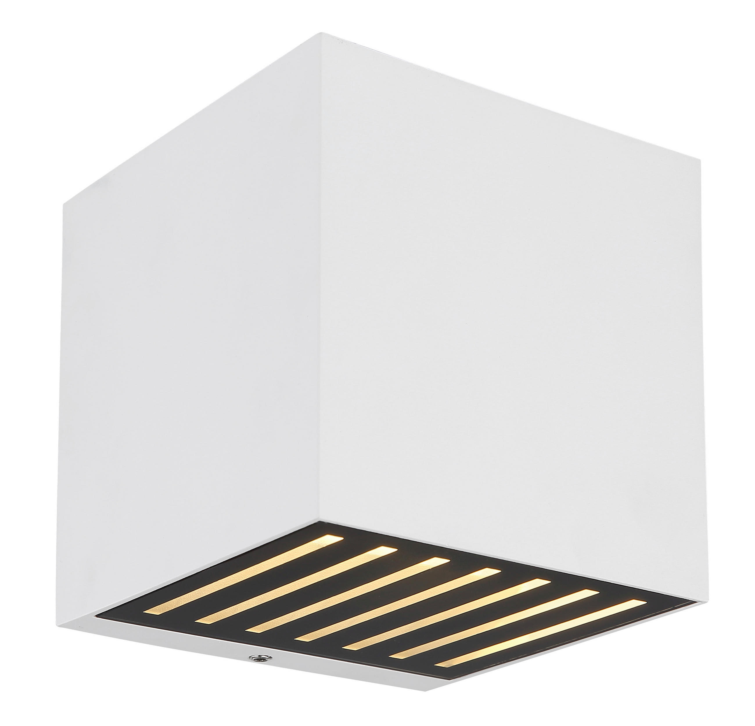 LED-AUSSENLEUCHTE - Klar/Weiss, Basics, Glas/Metall (10/10/10cm) - Globo