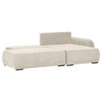 ECKSOFA Beige Flachgewebe Zierkissen, Rückenkissen, Bettkasten, Schlaffunktion, Rücken echt, Liegefläche im Originalstoff  - Beige/Schwarz, KONVENTIONELL, Kunststoff/Textil (260/145cm) - Carryhome