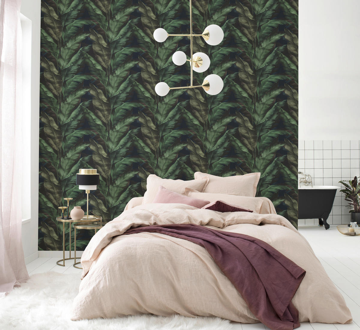 TAPETE - Dunkelgrün, Natur, Textil (600/53cm) - Tesa