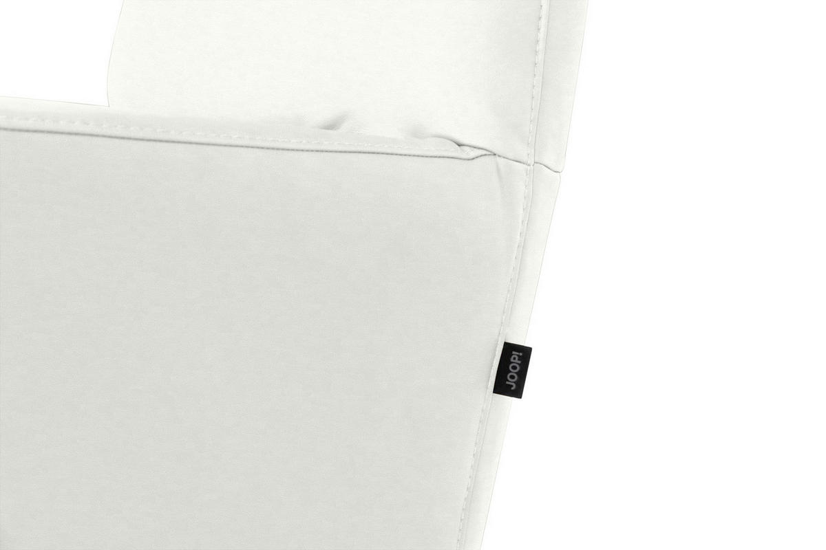 RELAXSESSEL Leder Weiss  - Weiss/Schwarz, Modern, Leder/Metall (66/110/83cm) - Joop!
