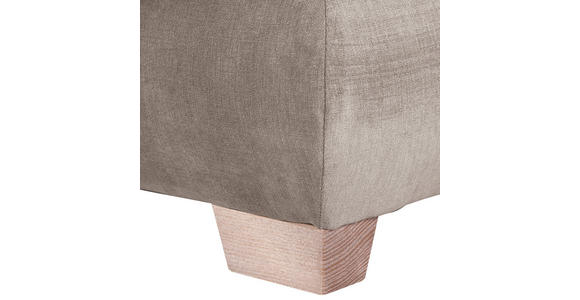 RÉCAMIERE Taupe Mikrofaser  - Taupe/Eichefarben, LIFESTYLE, Holz/Textil (88/85/176cm) - Xora