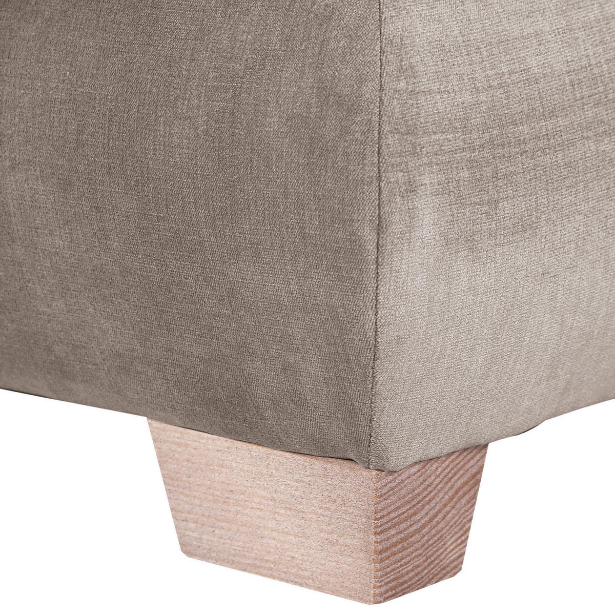 RÉCAMIERE in Mikrofaser Taupe  - Taupe/Eichefarben, Lifestyle, Holz/Textil (88/85/176cm) - Xora