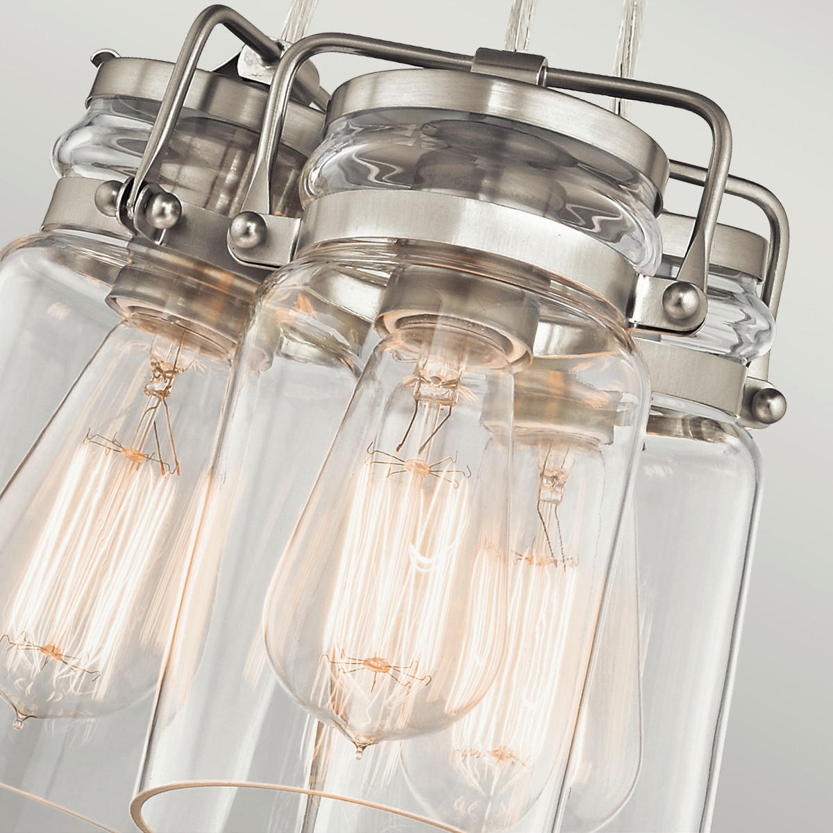 HÄNGLAMPA Elstead Brinley 21.6/25.6 cm  - nickelfärgad, Klassisk, metall/glas (21.6/25.6cm) - Elstead Lighting