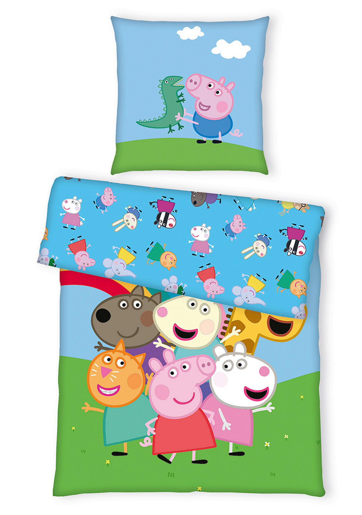 JUGENDBETTWÄSCHE PEPPA PIG Renforcé 135/200 cm  - Multicolor, Basics, Textil (135/200cm) - Herding
